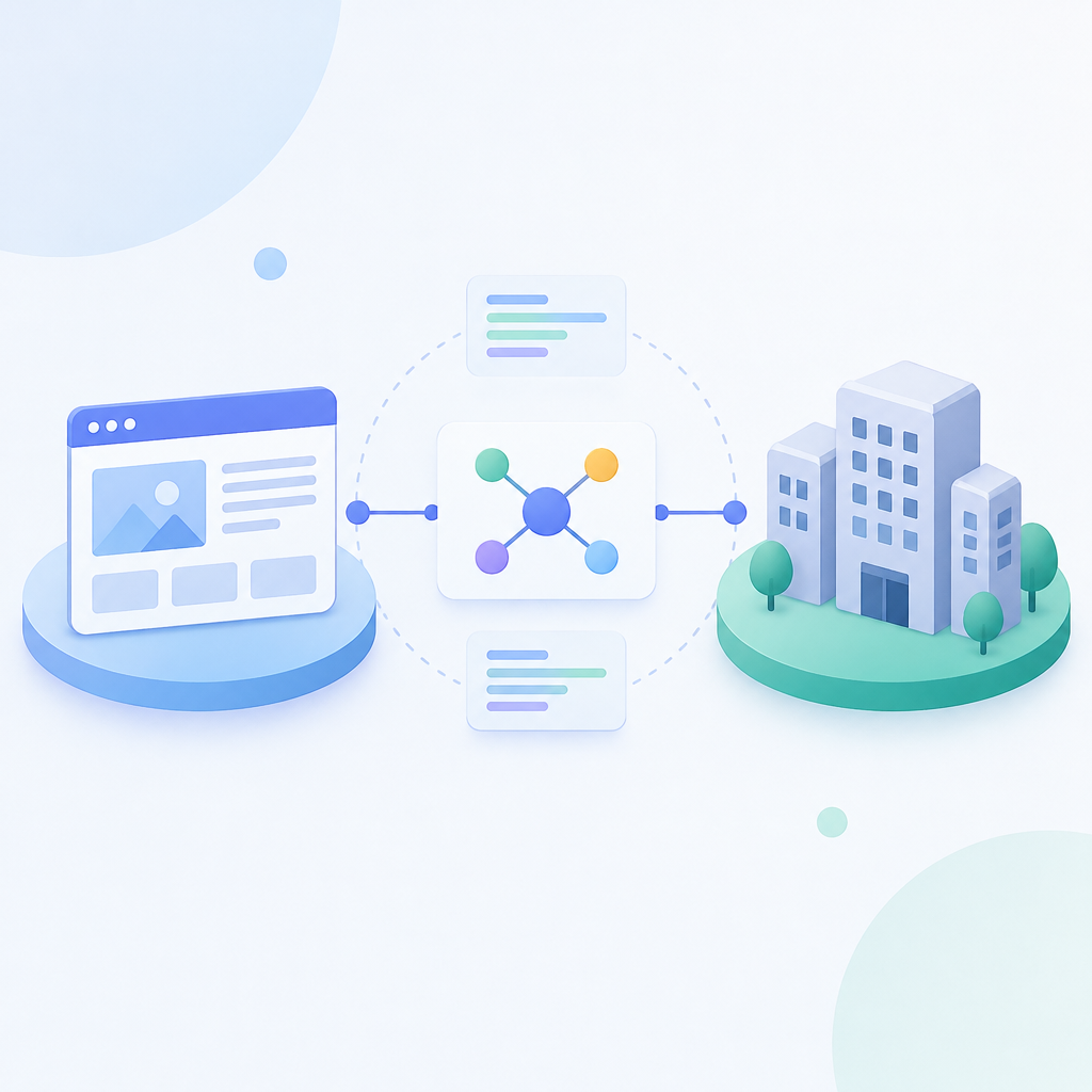 AI 생성 설명 이미지: AEO 세팅해주는곳 AI SGAEO | WebSite와 Organization을 함께 표현하는 기준